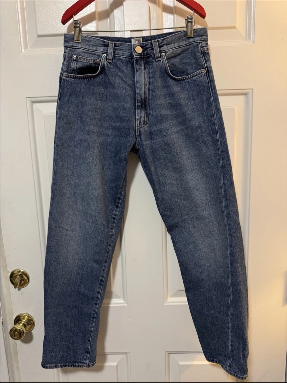 Toteme Twisted Seam Denim Medium Washed Blue Size 28 - Picture 2 of 9